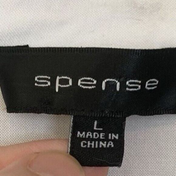 SPENSE Embroidered Tunic Tank Blouse Top Womens Size Large White Floral Button - Picture 5 of 8